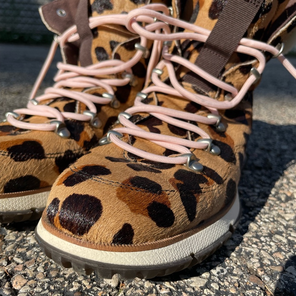 Cole Haan Women’s leopard print winter boots